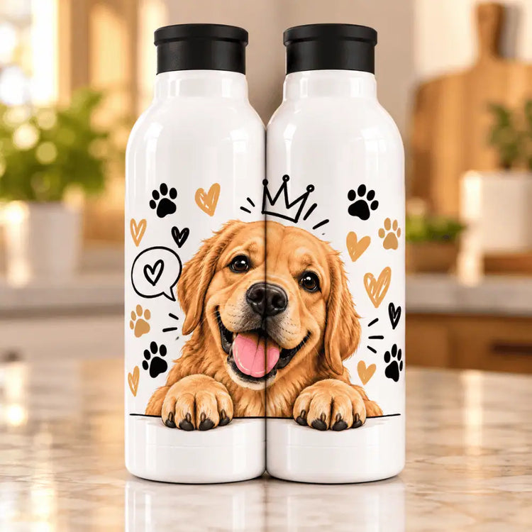 Botella Aluminio 650 ml Golden Retriever Rey