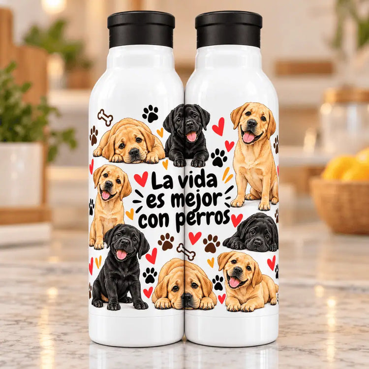 Botella Aluminio 650 ml Labrador Lindos