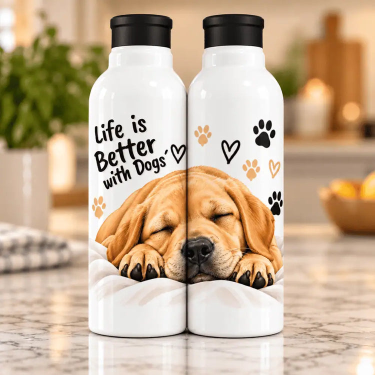 Botella Aluminio 650 ml Labrador Sleep