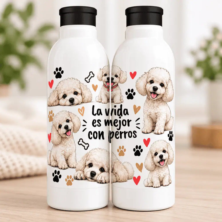 Botella Aluminio 650 ml Poodle Lindos