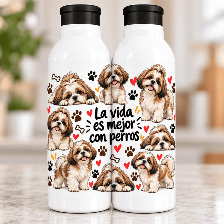 Botella Aluminio 650 ml Shih Tzu Lindos