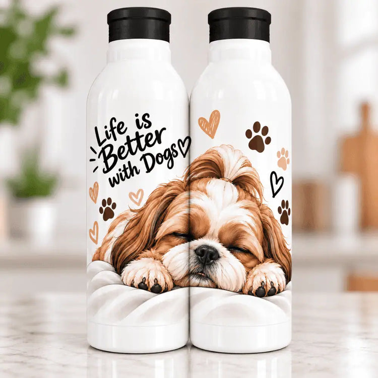Botella Aluminio 650 ml Shih Tzu Sleep