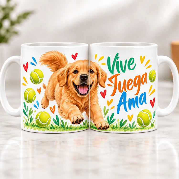 Tazón Golden Retriever Alegre
