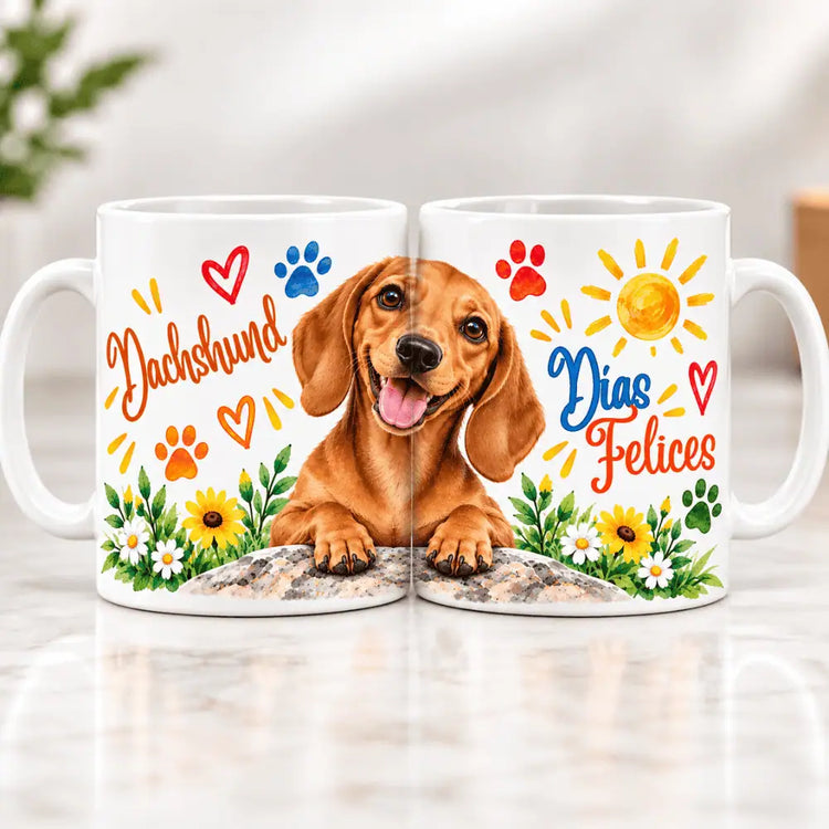 Tazón Dachshund Feliz