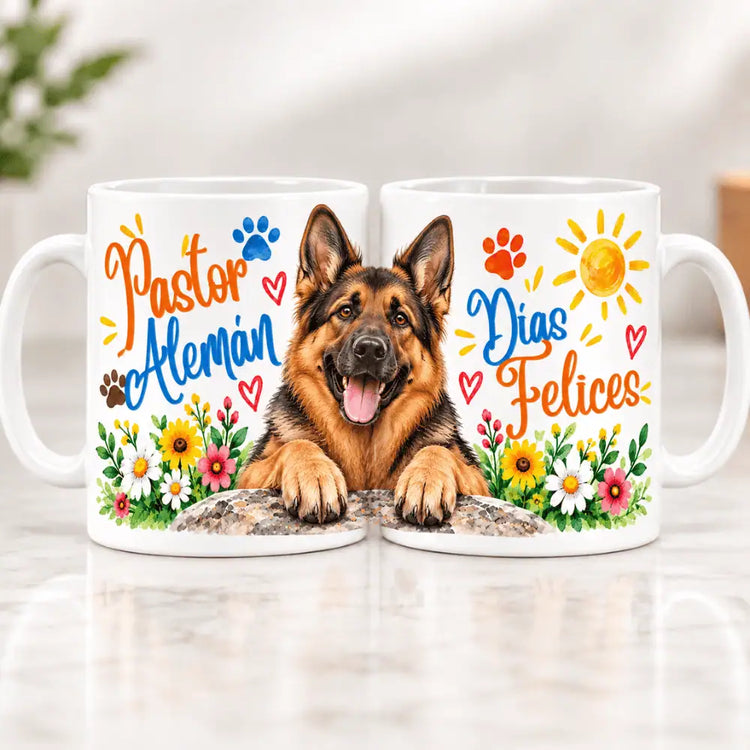 Tazón Pastor Aleman Feliz