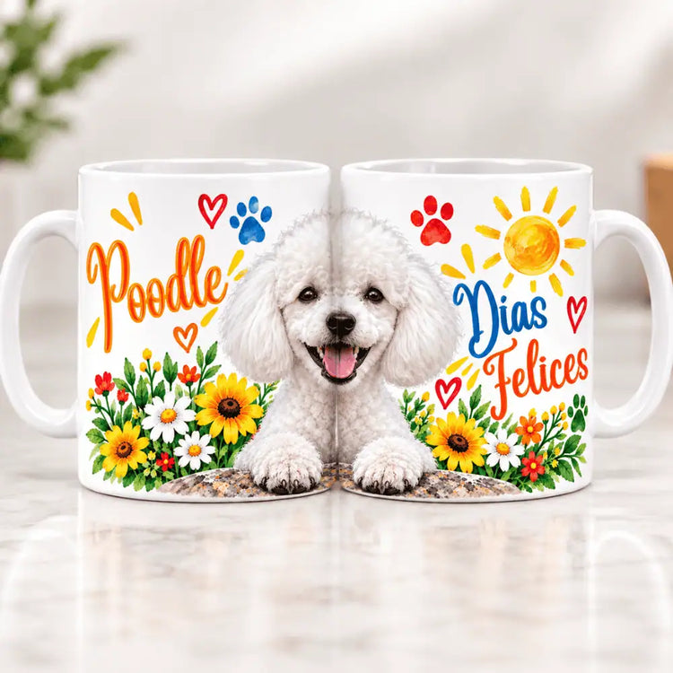 Tazón Poodle Feliz