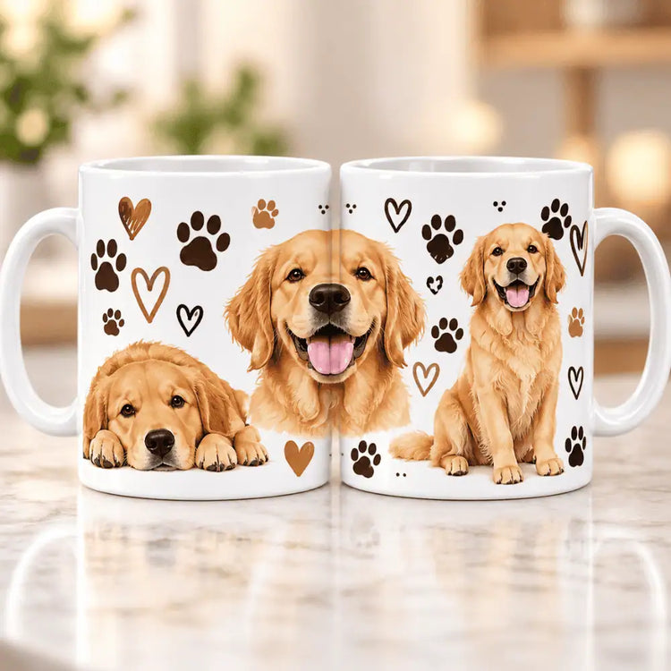 Tazón Golden Retriever Tierno